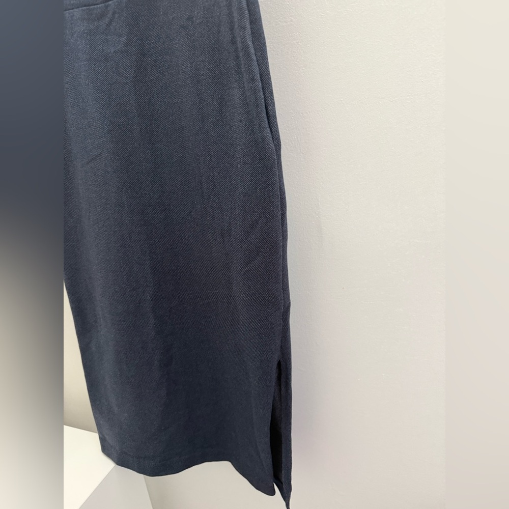 Banana Republic Factory Black Sheath Midi Dress Square Neck Sleeveless. Petite - Picture 6 of 10
